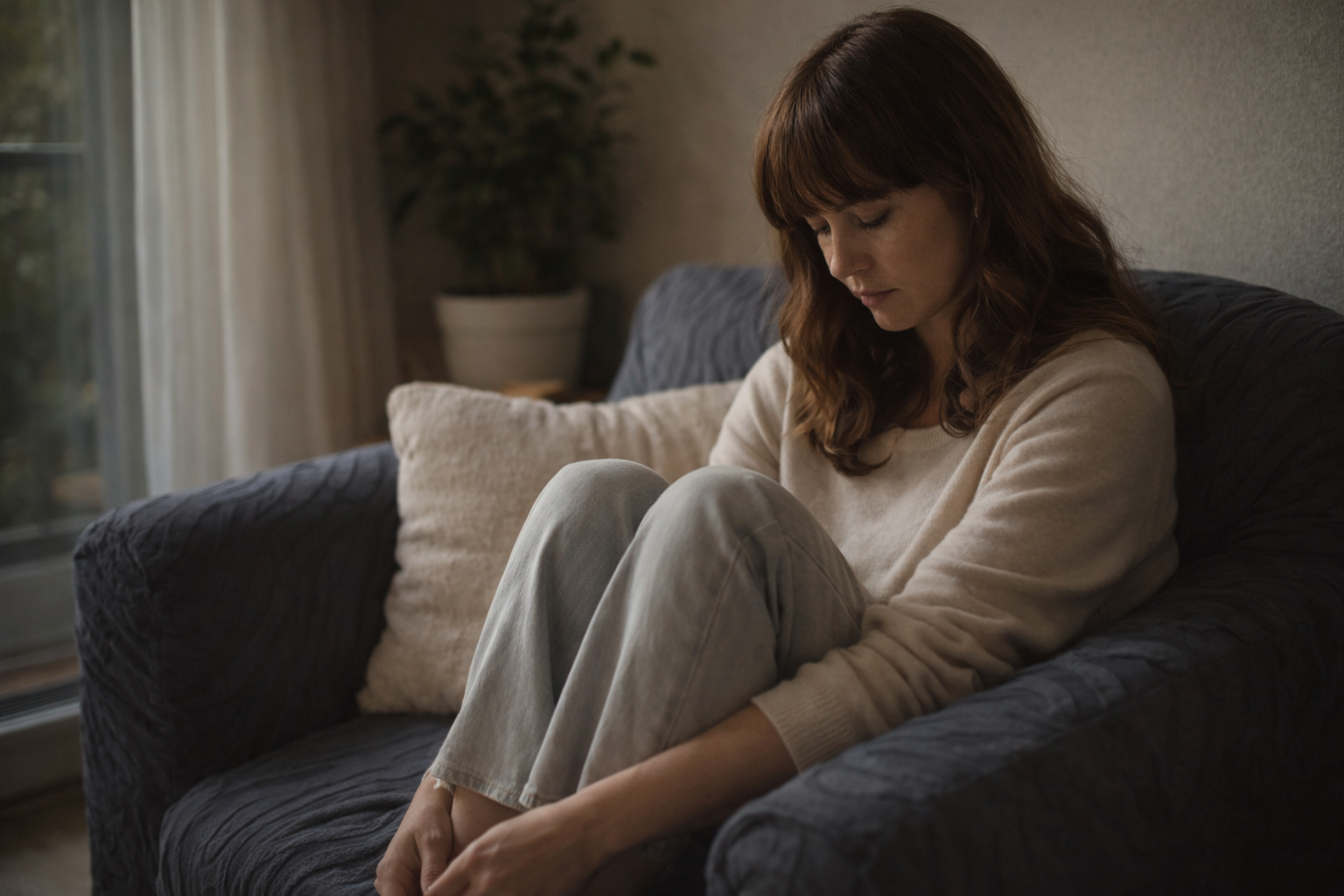 ただ生きているだけと感じる40代女性のイメージ